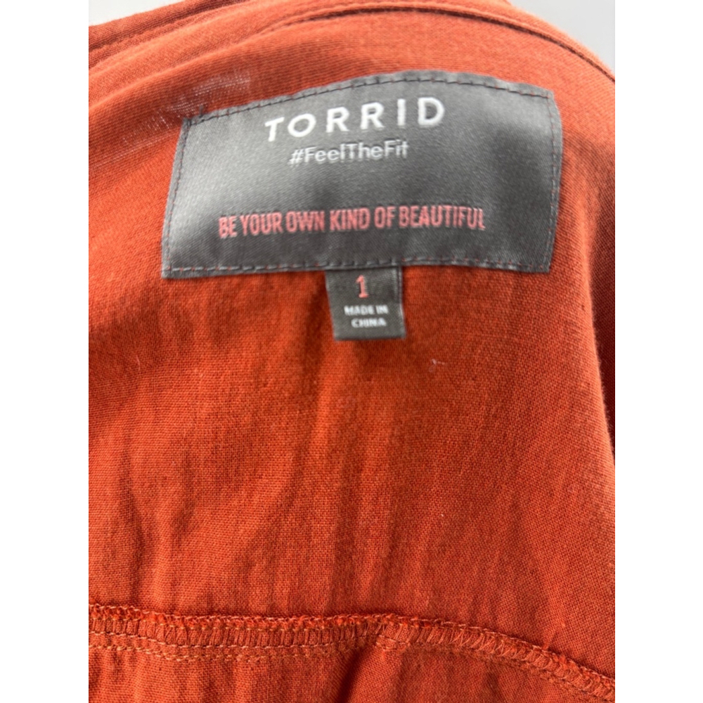 Women's Torrid lightweight gaze utility Jacket Size 1 Burnt Orange - Picture 7 of 9